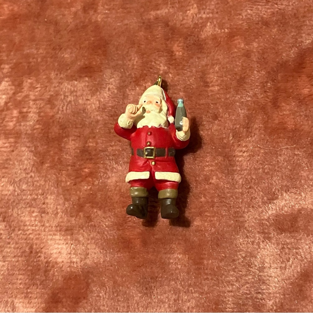 Vintage Hallmark Keepsake Miniature Coca Cola Santa Ornament